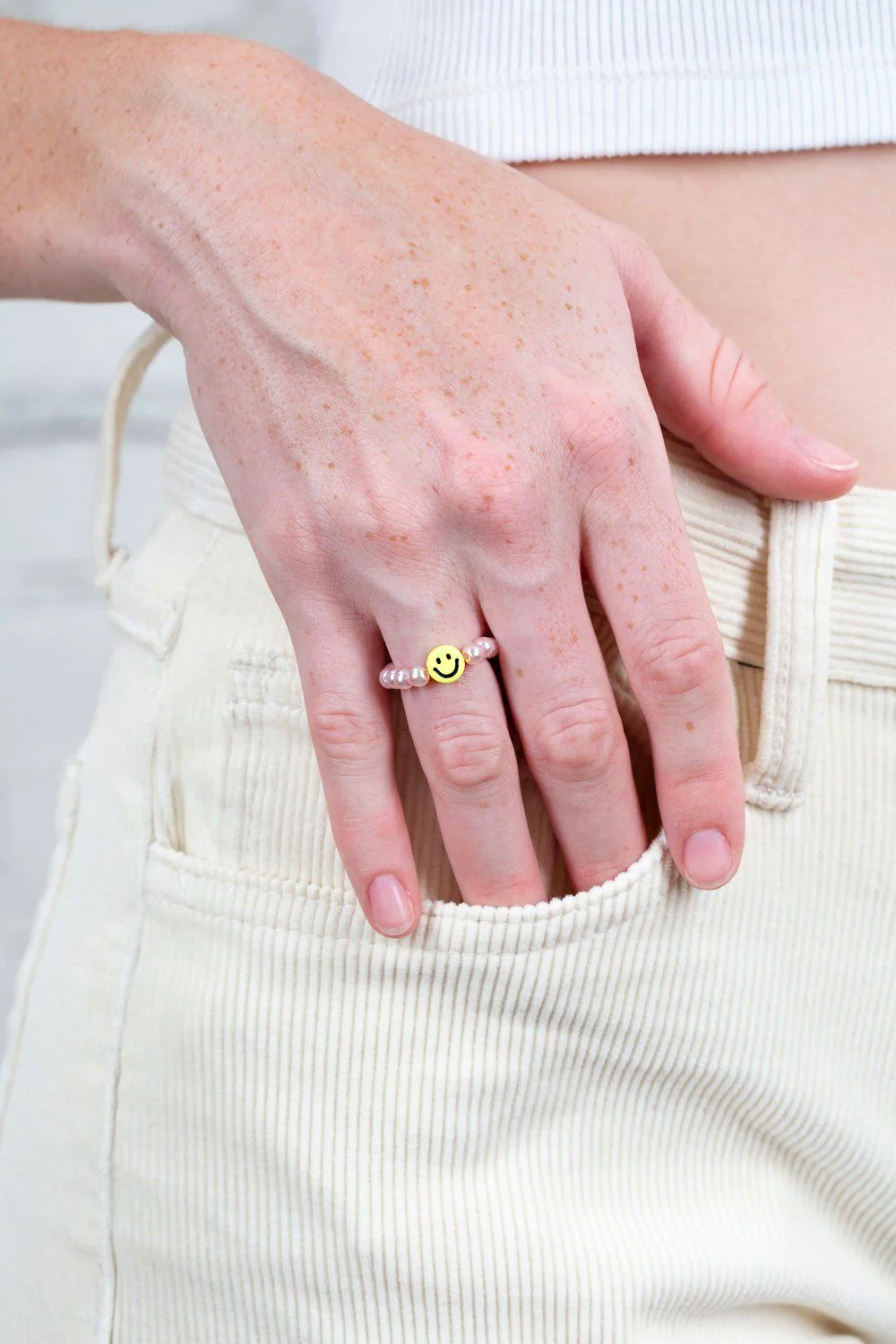 Beaded Smiley Ring - Image 3