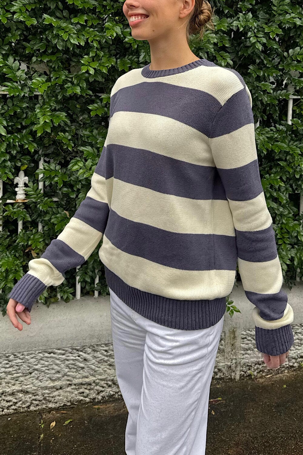 Brianna Cotton Thick Stripe Sweater - Image 3