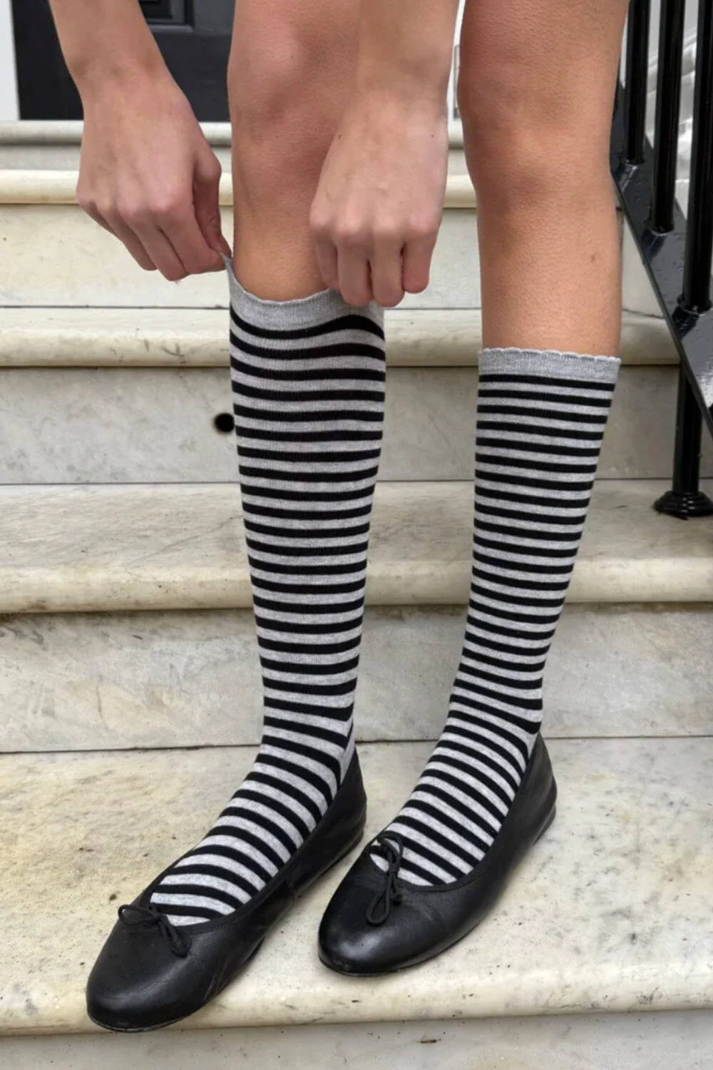 Striped Knee Socks - Image 2